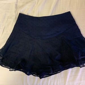 Sugar + Lips Navy Blue Flowy Layered Skort